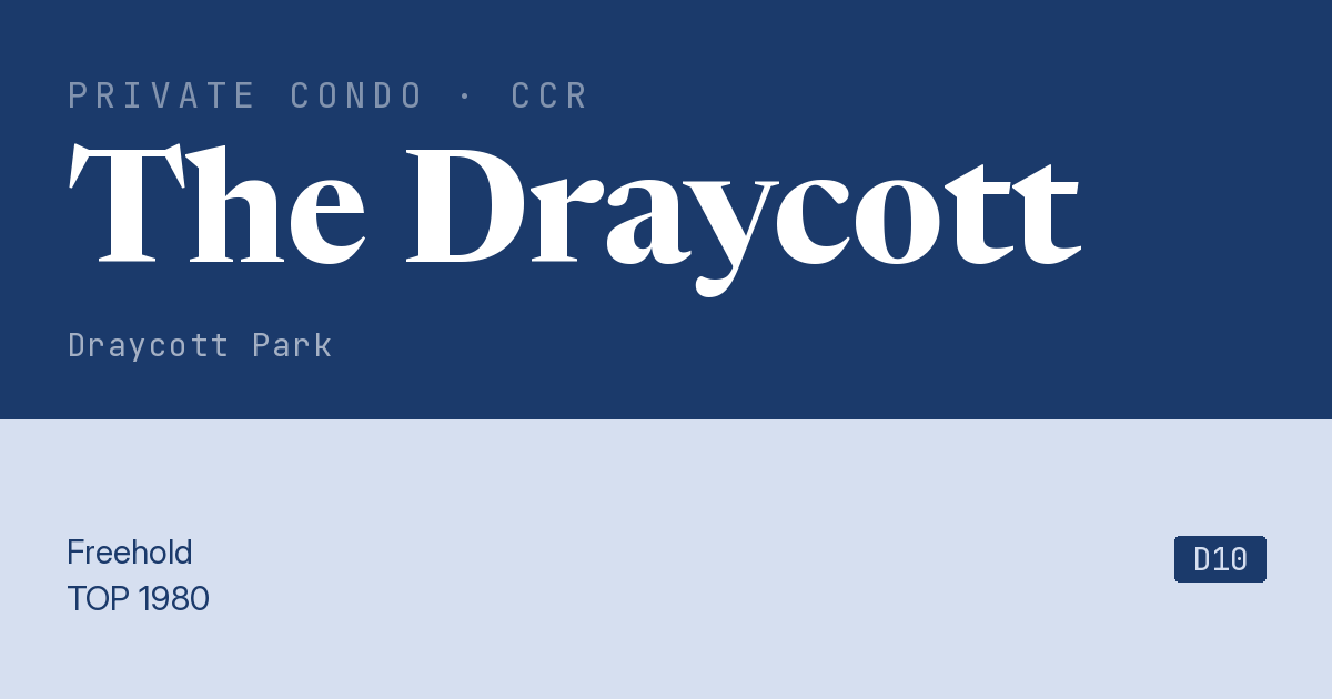 The Draycott Resale | Price, Transactions, Rental & Analysis