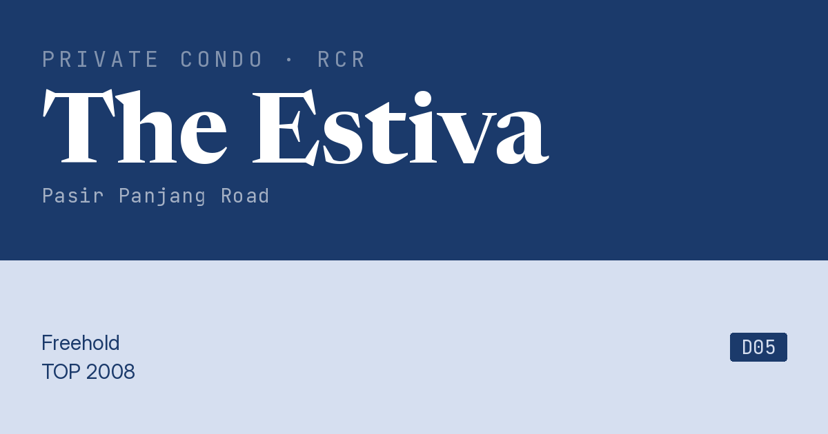 The Estiva Resale | Price, Transactions, Rental & Analysis