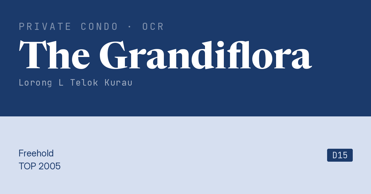 The Grandiflora Resale | Price, Transactions, Rental & Analysis