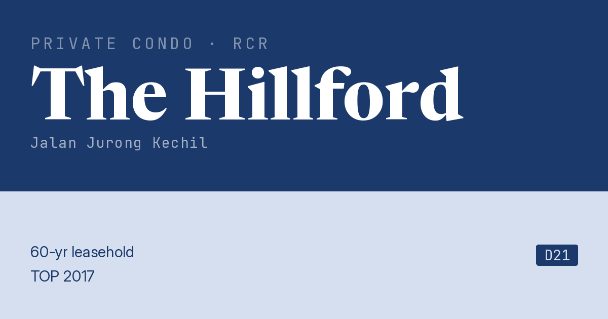 The Hillford Resale | Price, Transactions, Rental & Analysis