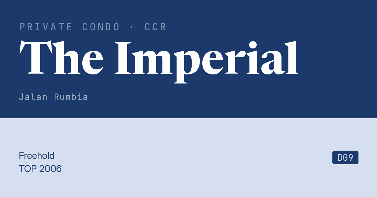 The Imperial Resale | Price, Transactions, Rental & Analysis