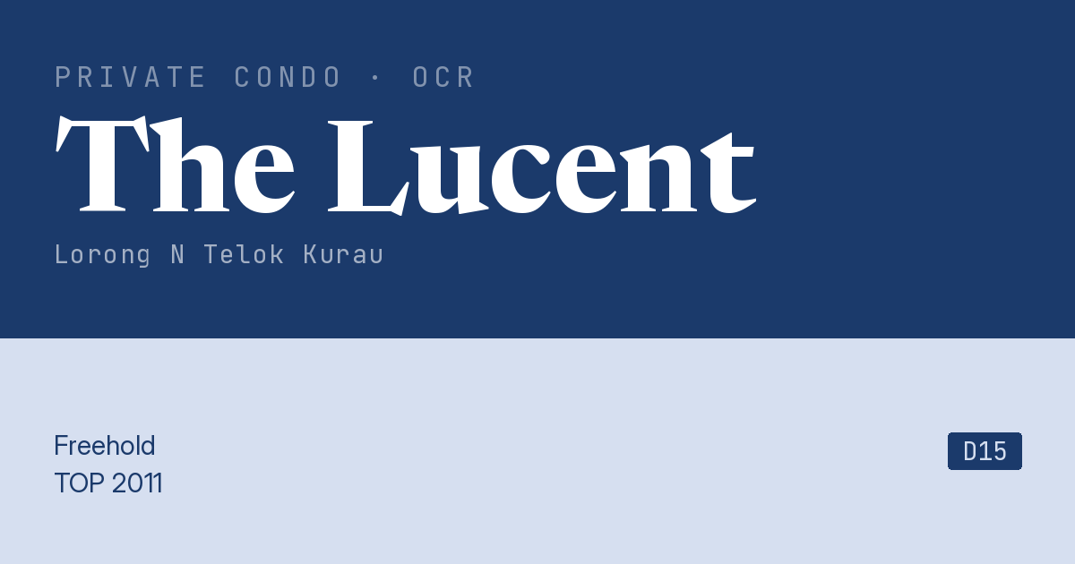 The Lucent Resale | Price, Transactions, Rental & Analysis