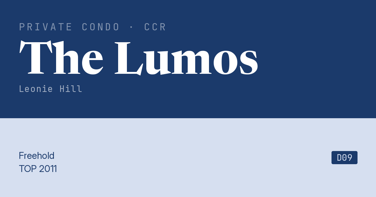 The Lumos Resale | Price, Transactions, Rental & Analysis