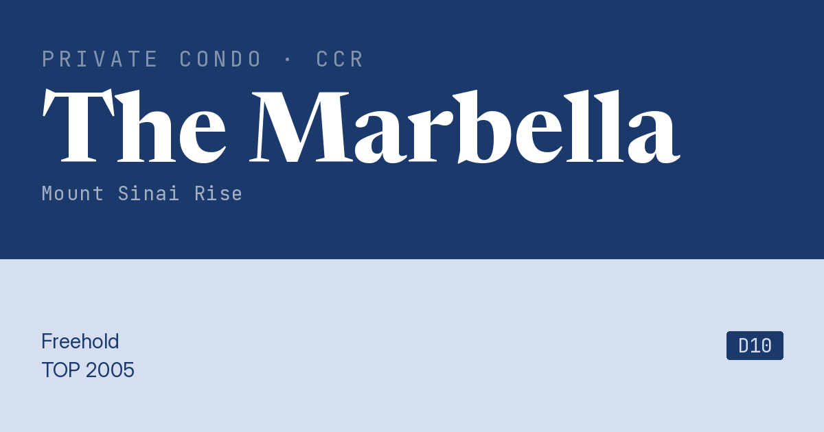 The Marbella Resale | Price, Transactions, Rental & Analysis