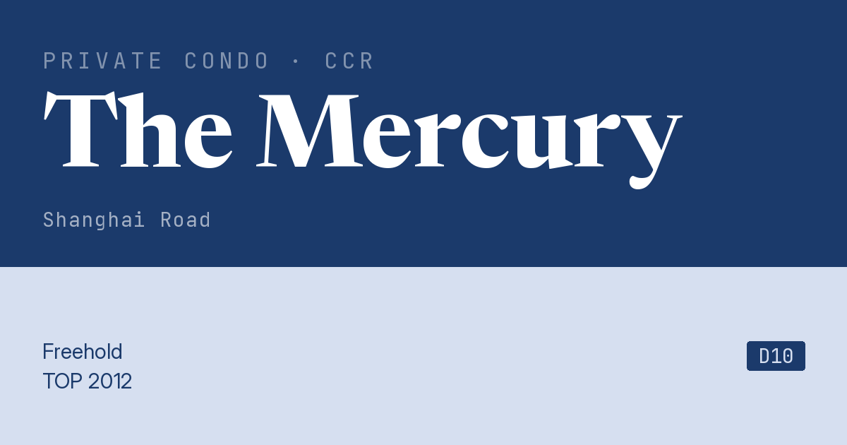 The Mercury Resale | Price, Transactions, Rental & Analysis