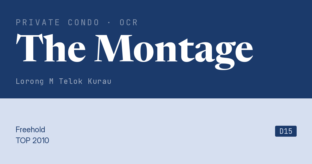 The Montage Resale | Price, Transactions, Rental & Analysis