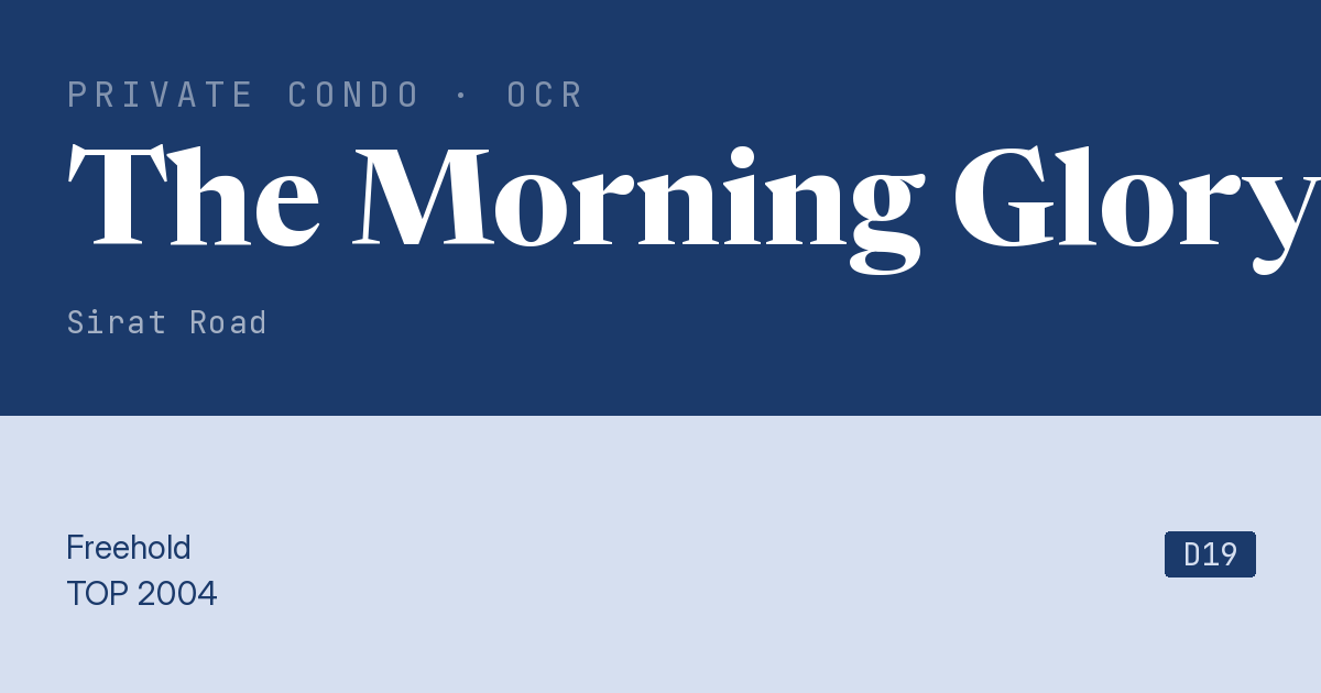 The Morning Glory Resale | Price, Transactions, Rental & Analysis
