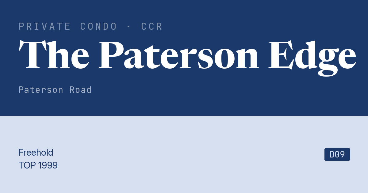 The Paterson Edge Resale | Price, Transactions, Rental & Analysis