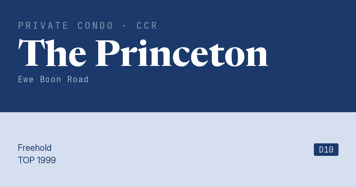 The Princeton Resale | Price, Transactions, Rental & Analysis