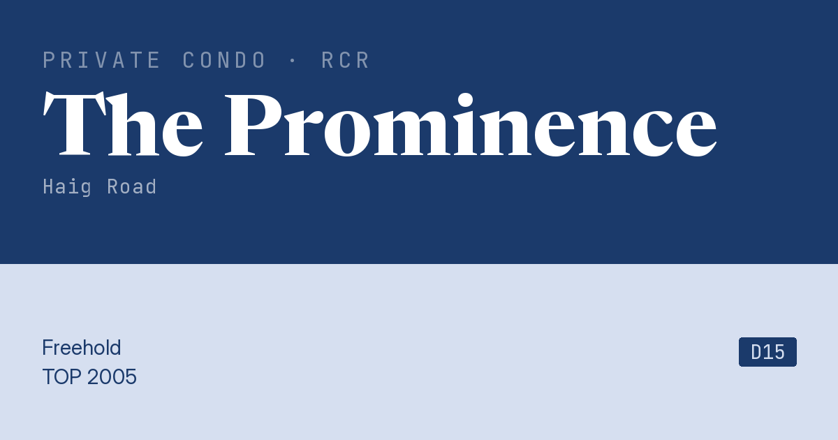 The Prominence Resale | Price, Transactions, Rental & Analysis