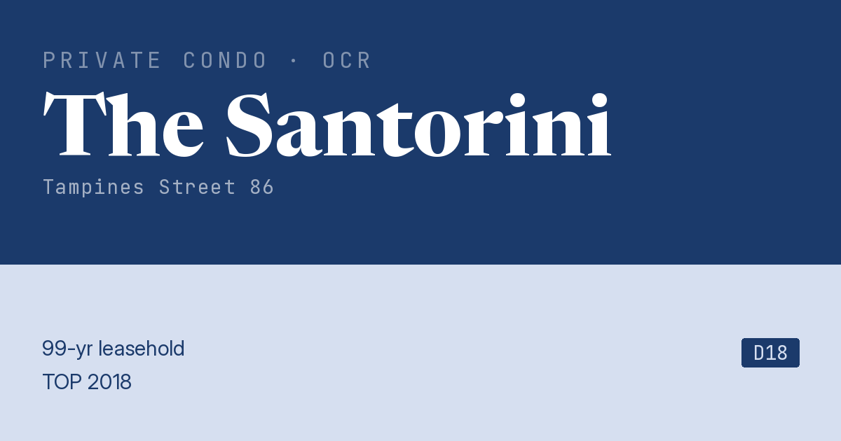 The Santorini Resale | Price, Transactions, Rental & Analysis