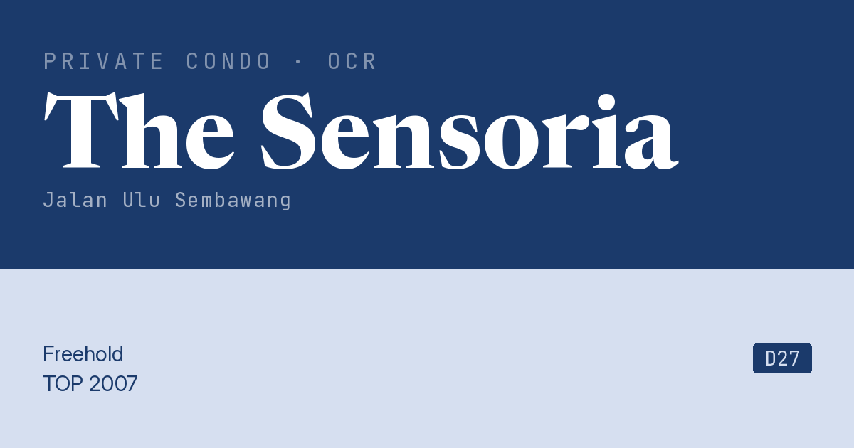 The Sensoria Resale | Price, Transactions, Rental & Analysis