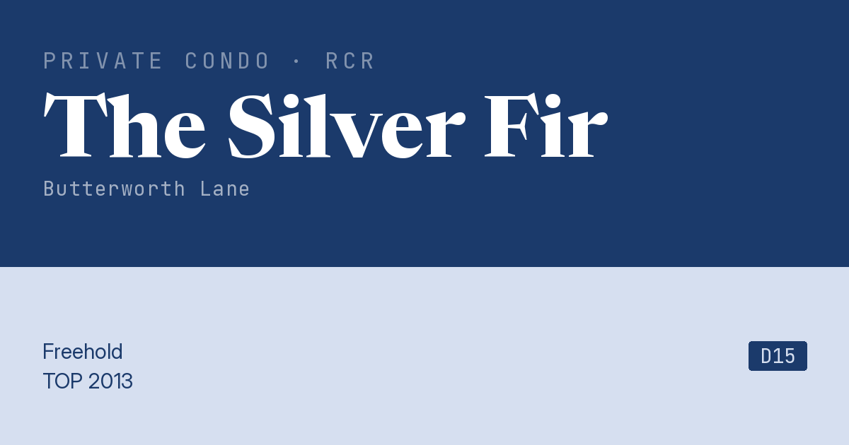 The Silver Fir Resale | Price, Transactions, Rental & Analysis