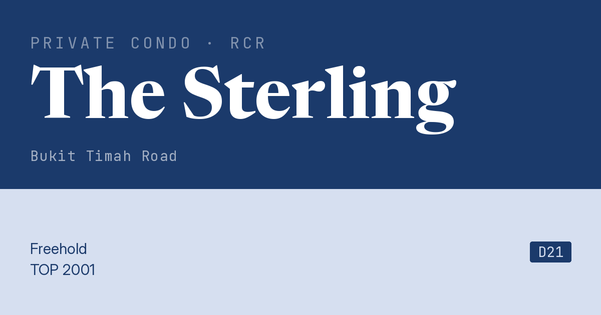 The Sterling Resale | Price, Transactions, Rental & Analysis