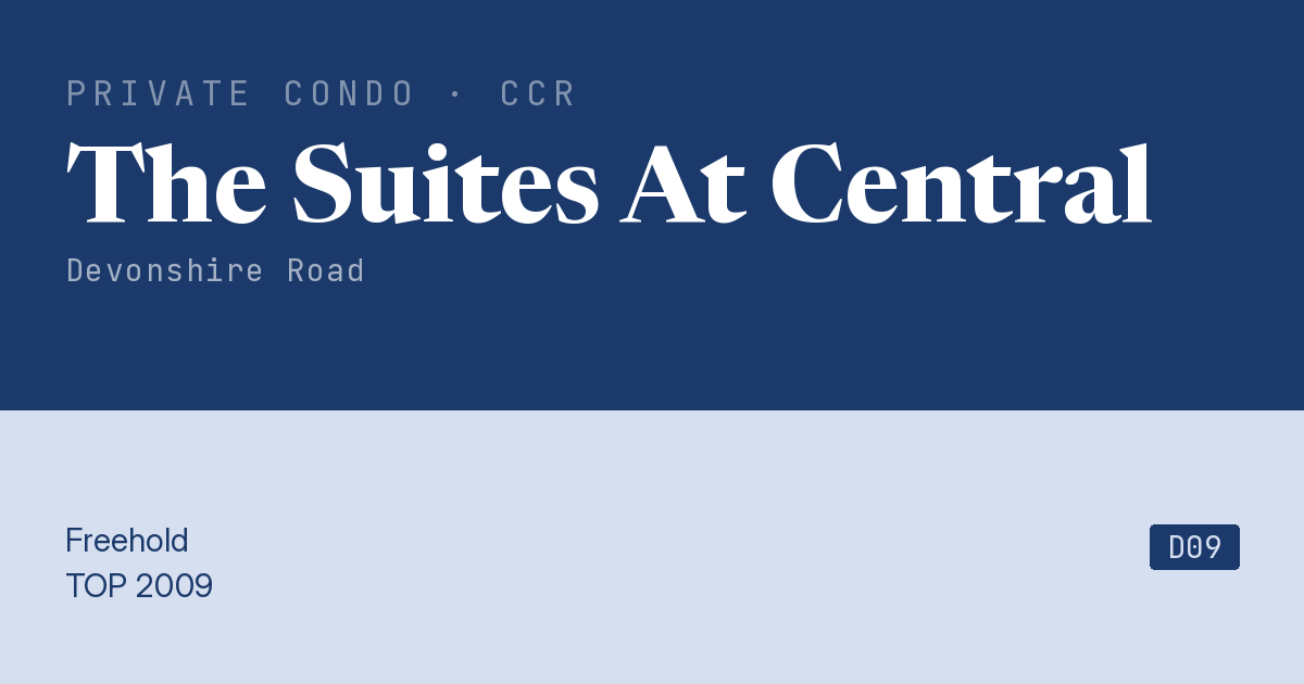 The Suites At Central Resale | Price, Transactions, Rental & Analysis