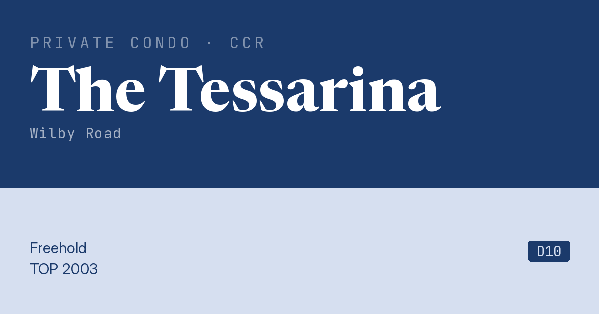 The Tessarina Resale | Price, Transactions, Rental & Analysis