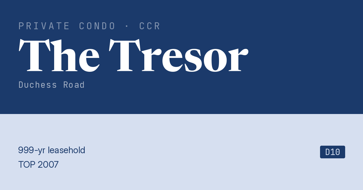 The Tresor Resale | Price, Transactions, Rental & Analysis