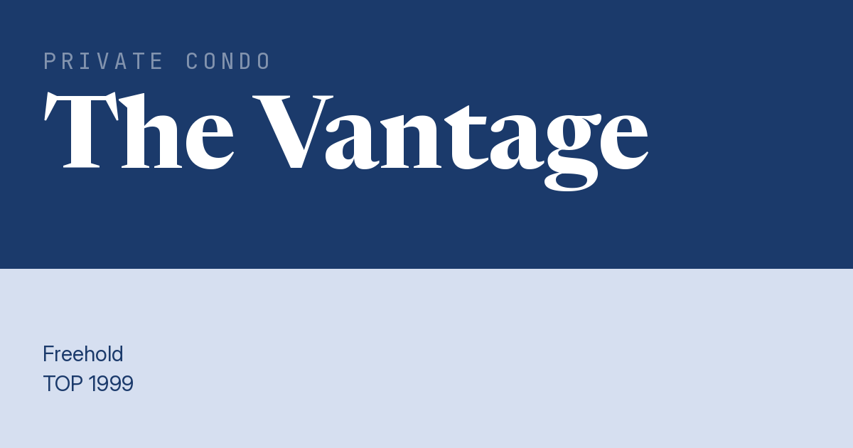The Vantage Resale | Price, Transactions, Rental & Analysis