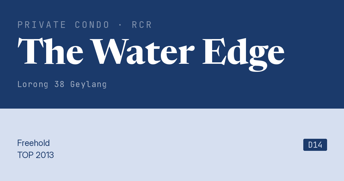 The Water Edge Resale | Price, Transactions, Rental & Analysis