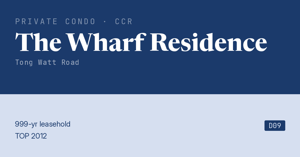 The Wharf Residence Resale | Price, Transactions, Rental & Analysis