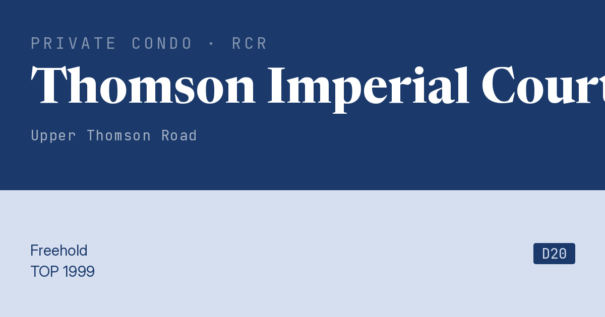 Thomson Imperial Court Resale | Price, Transactions, Rental & Analysis