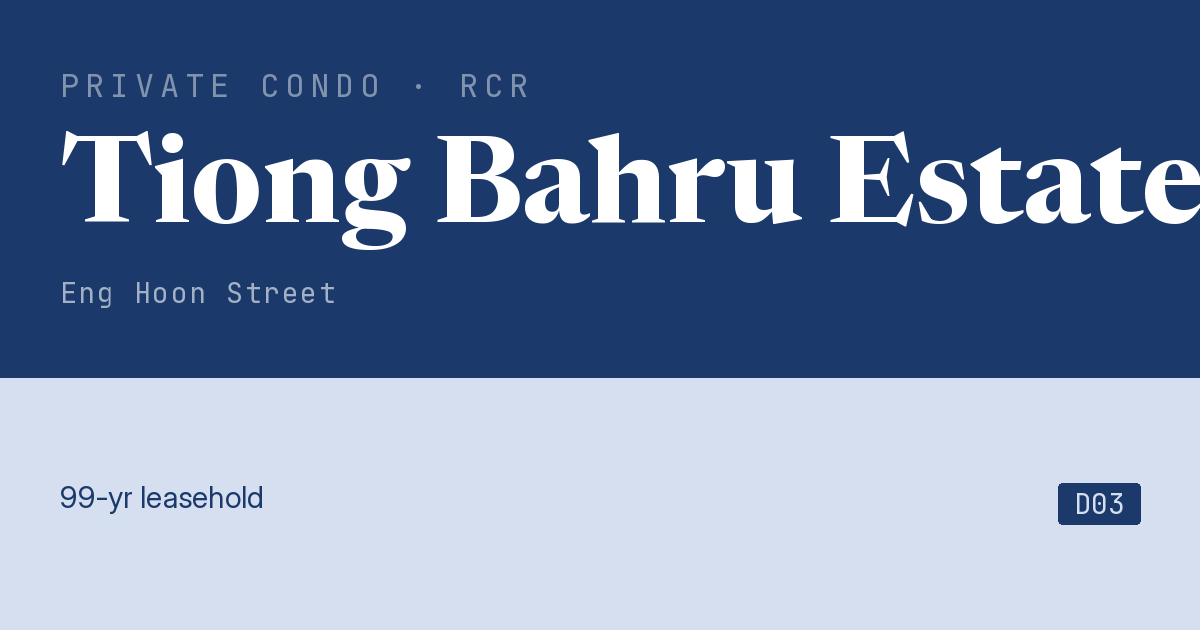 Tiong Bahru Estate Resale | Price, Transactions, Rental & Analysis