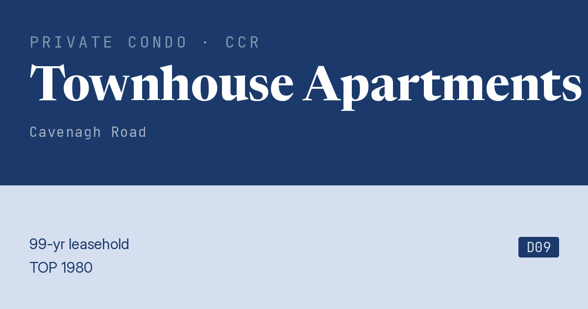 Townhouse Apartments Resale | Price, Transactions, Rental & Analysis