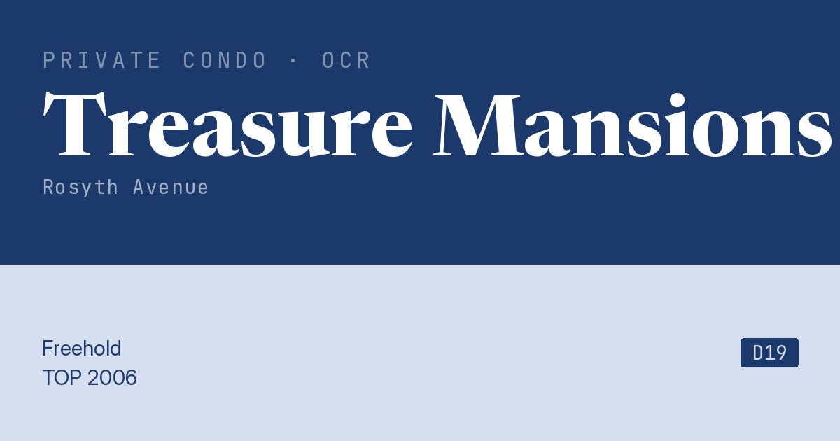Treasure Mansions Resale | Price, Transactions, Rental & Analysis