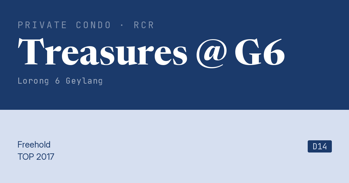 Treasures @ G6 Resale | Price, Transactions, Rental & Analysis