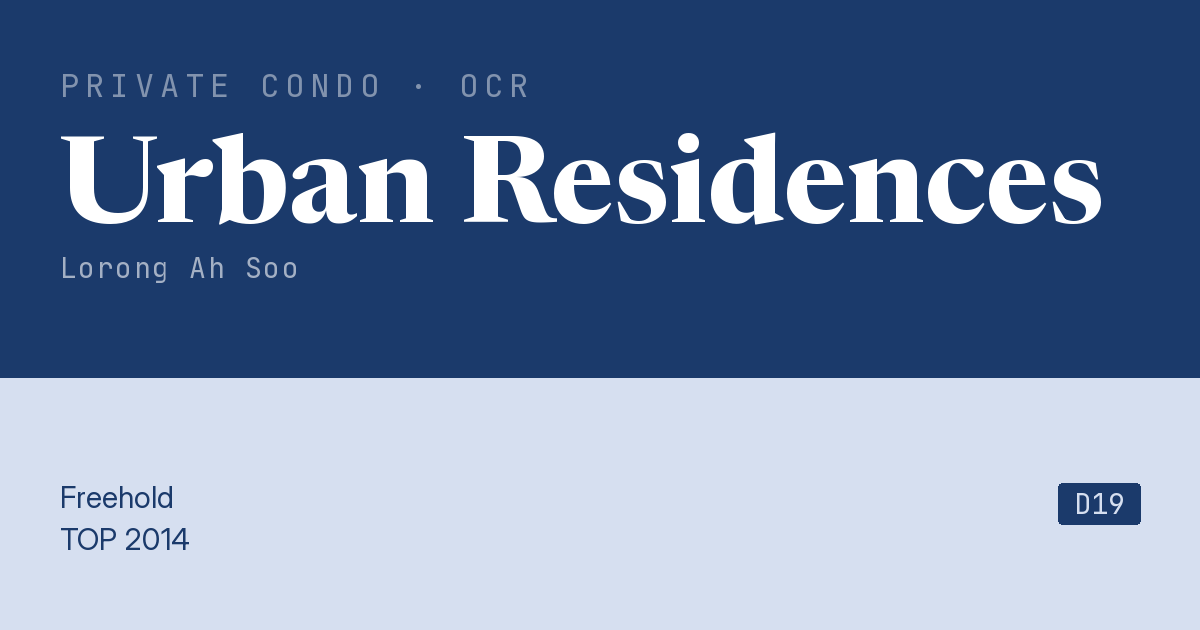 Urban Residences Resale | Price, Transactions, Rental & Analysis