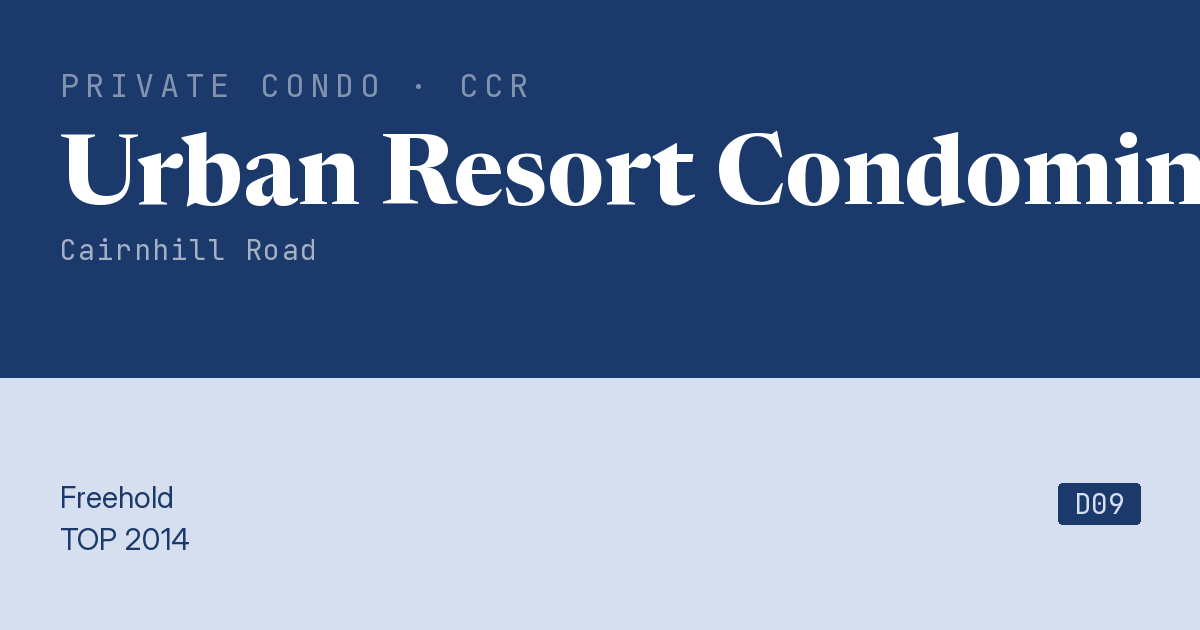 Urban Resort Condominium Resale | Price, Transactions, Rental & Analysis