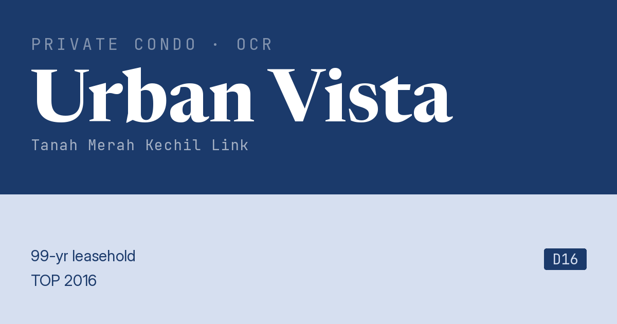 Urban Vista Resale | Price, Transactions, Rental & Analysis