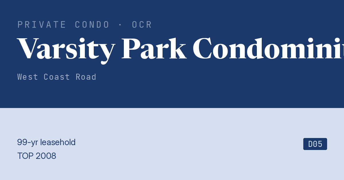 Varsity Park Condominium Resale | Price, Transactions, Rental & Analysis