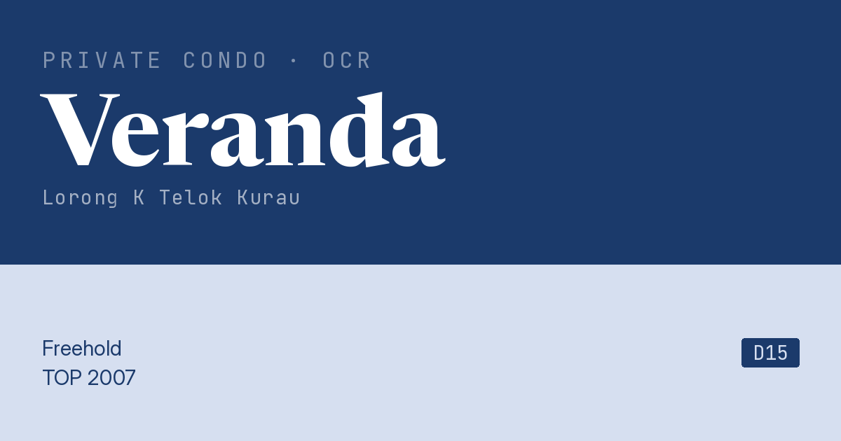 Veranda Resale | Price, Transactions, Rental & Analysis