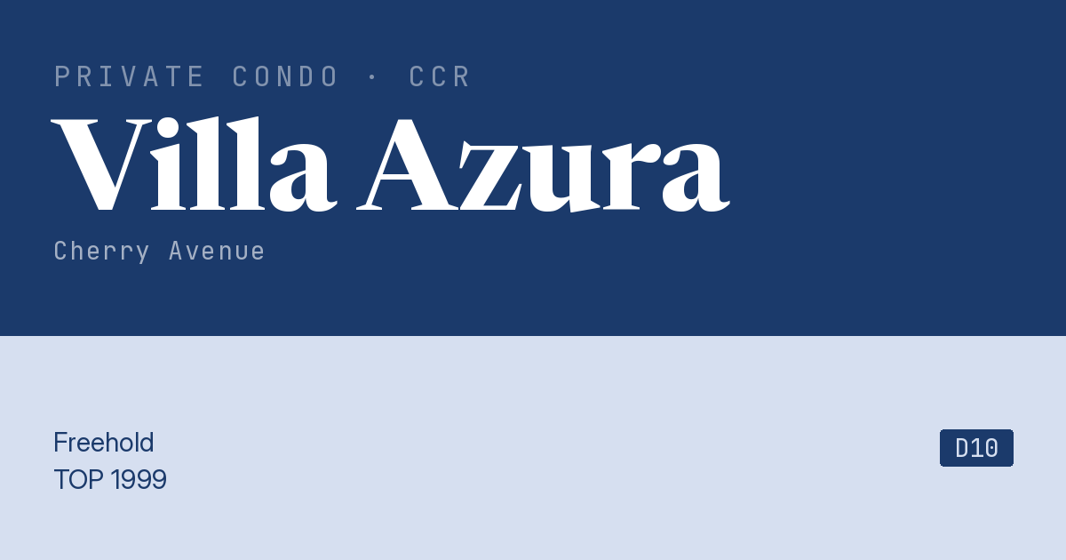 Villa Azura Resale | Price, Transactions, Rental & Analysis