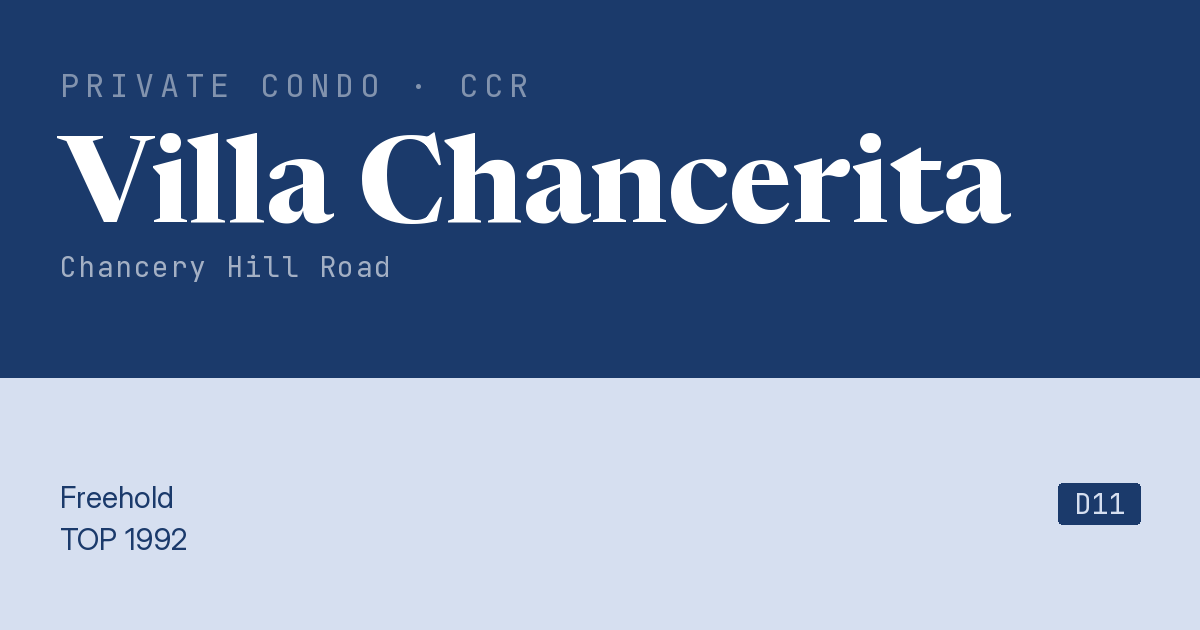 Villa Chancerita Resale | Price, Transactions, Rental & Analysis