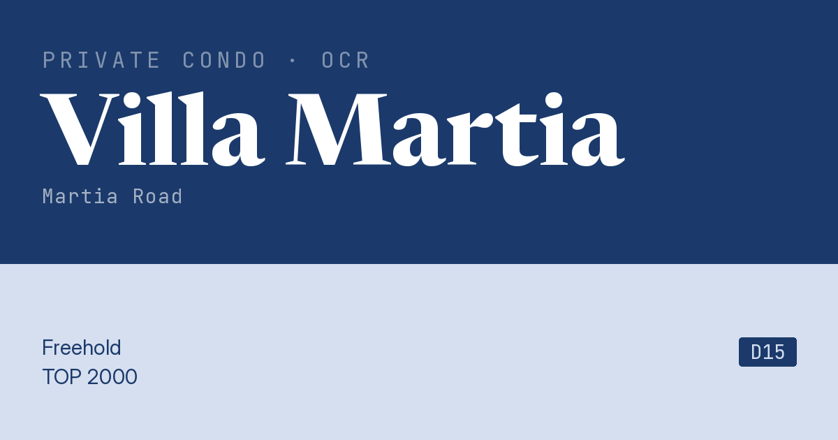 Villa Martia Resale | Price, Transactions, Rental & Analysis