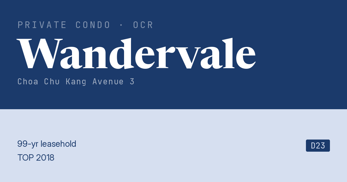 Wandervale Resale | Price, Transactions, Rental & Analysis