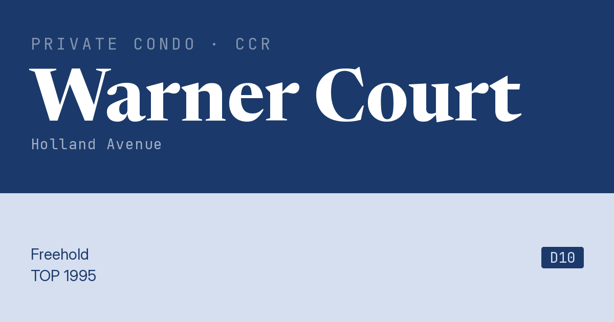 Warner Court Resale | Price, Transactions, Rental & Analysis