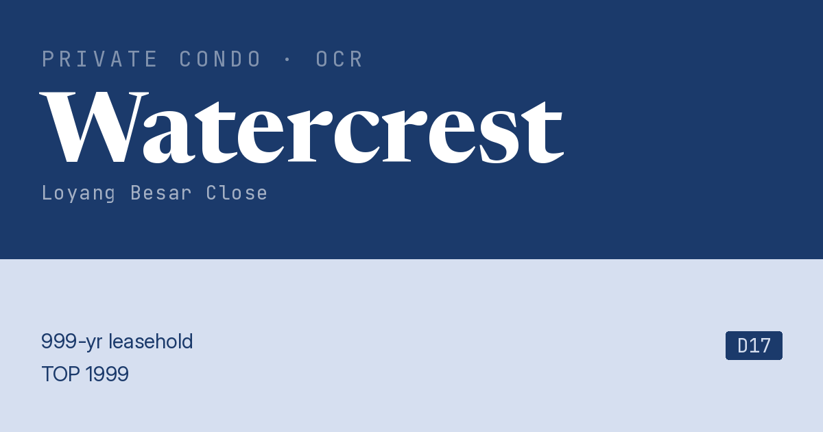 Watercrest Resale | Price, Transactions, Rental & Analysis