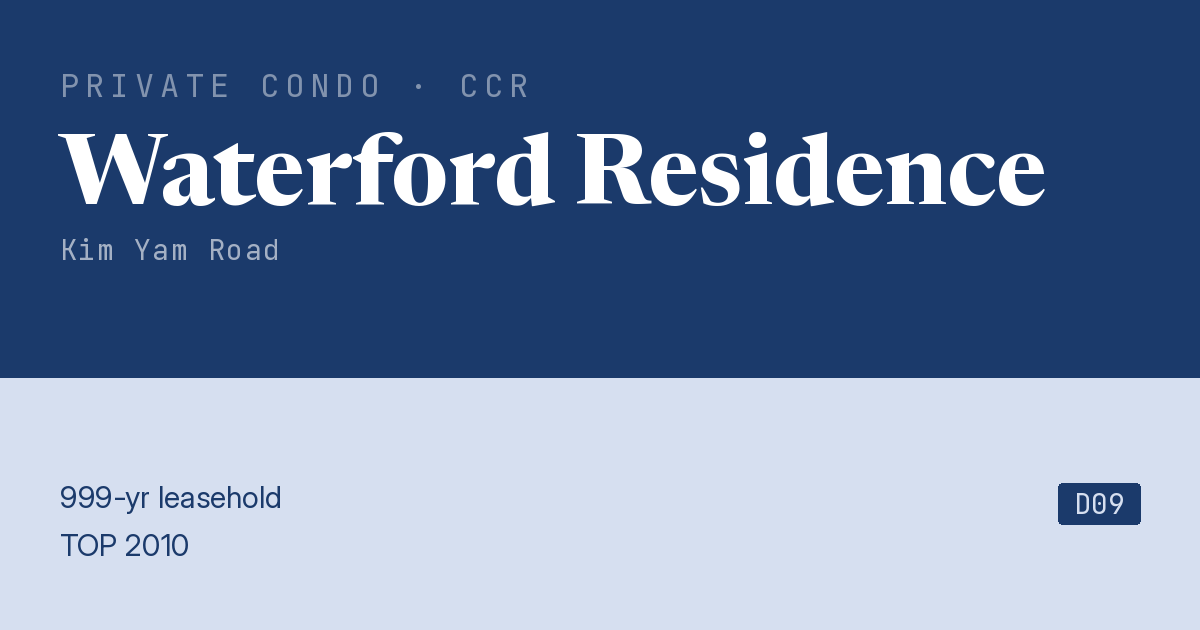Waterford Residence Resale | Price, Transactions, Rental & Analysis