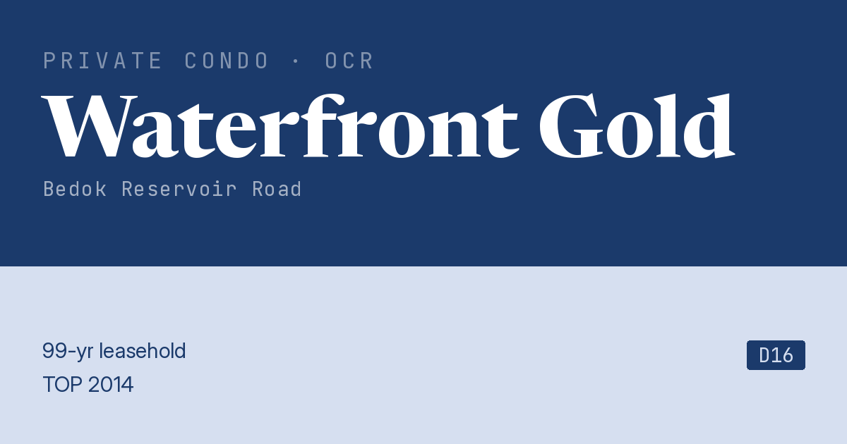 Waterfront Gold Resale | Price, Transactions, Rental & Analysis