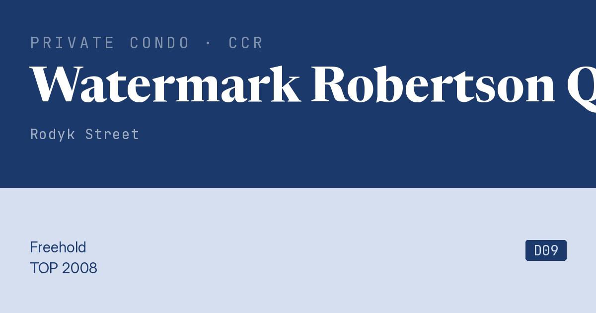 Watermark Robertson Quay Resale | Price, Transactions, Rental & Analysis