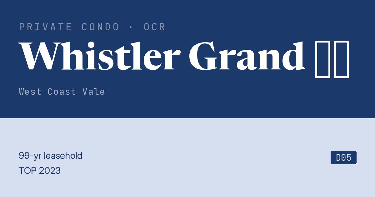 Whistler Grand 御峰 Resale | Price, Transactions, Rental & Analysis