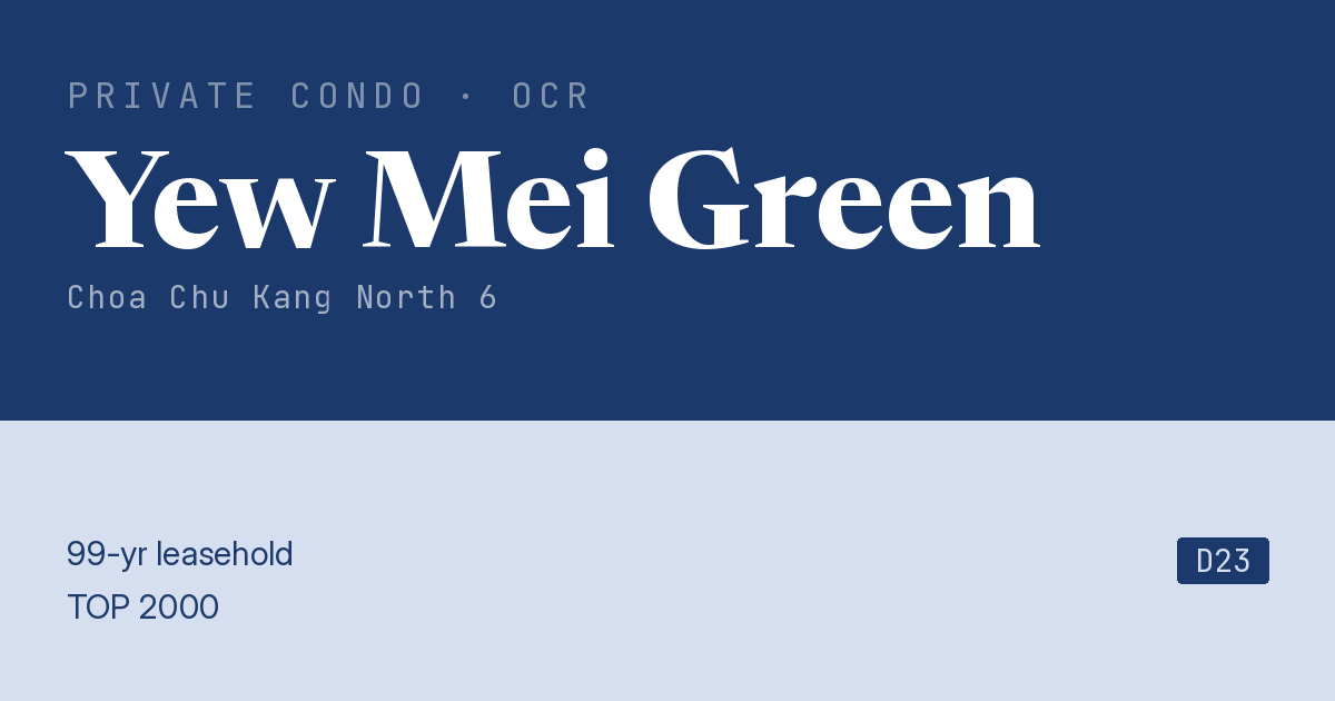 Yew Mei Green Resale | Price, Transactions, Rental & Analysis