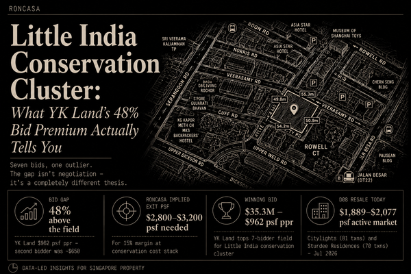 Little India Conservation Cluster: What YK Land's 48% Bid Premium Actually Tells You