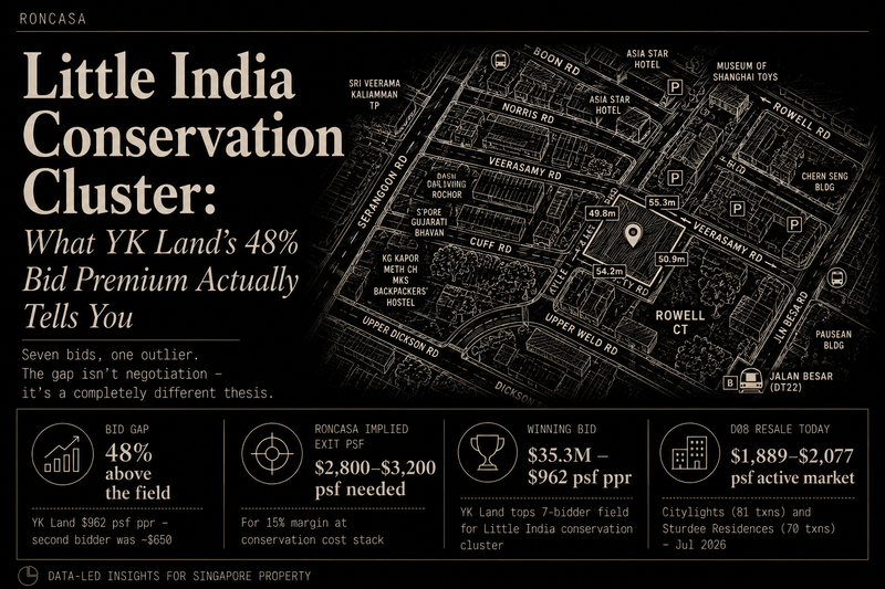 Little India Conservation Cluster: What YK Land's 48% Bid Premium Actually Tells You