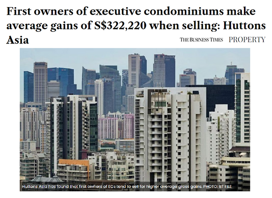 First owners of executive condominiums making average gains of $300k