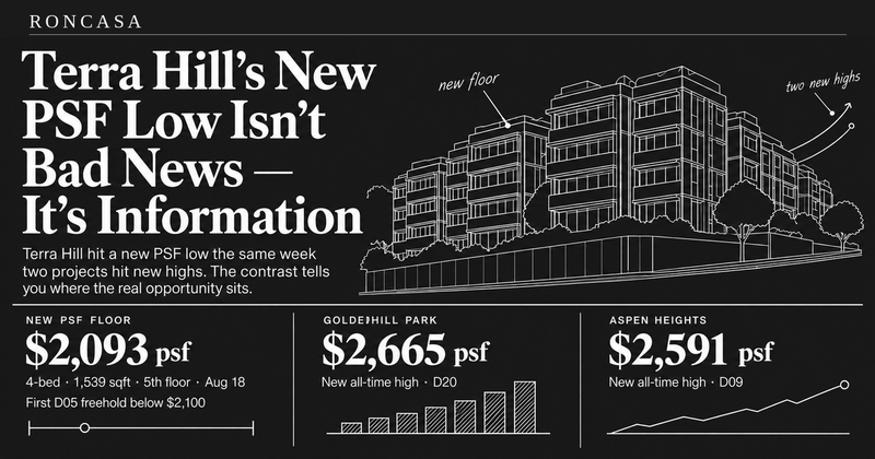 Terra Hill’s New PSF Low Isn’t Bad News — It’s Information. Here’s What It’s Telling You. — Roncasa Singapore property analysis