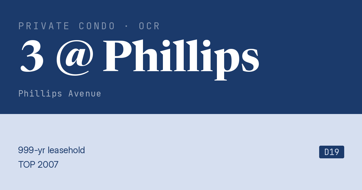 3 @ Phillips Resale | Price, Transactions, Rental & Analysis